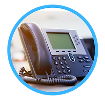 Office telephone for making outbound telemarketing calls.